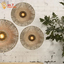 Zen natural bamboo weaving wall lamp for living room