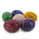 6 Basic Geometric Ukrainian Wooden Easter Eggs Pysanky