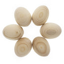 Set of 6 Unfinished Unpainted Wooden Ukrainian Eggs Craft DIY