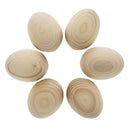 6 Unfinished Unpainted Raw Ukrainian Wooden Easter Eggs DIY Craft