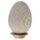 Goose Size Unfinished Blank Wooden Eggs on a Stand 3.7 Inches