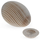 Extra Large Goose Size Unfinished Unpainted Wooden Eggs on a Stand 4.6 Inches