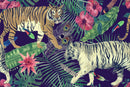 Fashionable Tigers Pattern Contemporary Wallpaper