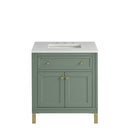 James Martin Chicago 30" Single Bathroom Vanity, Smokey Celadon