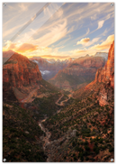 Zion National Park Print Metal Wall Art – Utah Canyon Scenic Wall Decor