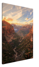 Zion National Park Print Metal Wall Art – Utah Canyon Scenic Wall Decor