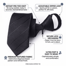 Zipper necktie Polyester Birthday Graduation Gifting Idea Adjustable Pre-Tied Neckwear