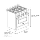 ZLINE 30" Bundle Range RA-BG-30 & Range Hood KB-30, 2KP-RABGRH30