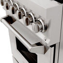 ZLINE 24" Dual Fuel Range, Stainless Steel, Brass Burners, RA-BR-24