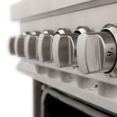 ZLINE 24" Dual Fuel Range, Stainless Steel, Brass Burners, RA-BR-24