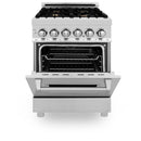ZLINE 24" Dual Fuel Range, Stainless Steel, Brass Burners, RA-BR-24