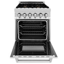 ZLINE 24" Dual Fuel Range, Stainless Steel, Brass Burners, RA-BR-24