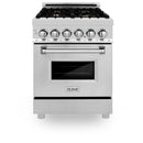 ZLINE 24" Dual Fuel Range, Stainless Steel, Brass Burners, RA-BR-24