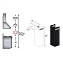 ZLINE 1-36" Chimney Extension, 9'-10' Ceiling, 1PCEXT-BSKBN