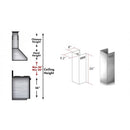 ZLINE 1 Piece Chimney Extension for 10ft Ceiling (1PCEXT-KB/KL2/KL3)