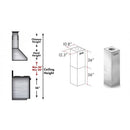 ZLINE 2 Piece Chimney Extension for 10ft-12ft Ceiling, 2PCEXT-GL5i