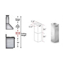 ZLINE 2 Piece Chimney Extension for 12'Ceiling,2PCEXT-455/476/477/667/697