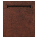 ZLINE 24" Dishwasher, Hammered Copper panel, Stainless Tub, DWV-HH-24