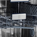 ZLINE 24" Dishwasher in Blue Matte panel, Stainless Tub, DWV-BM-24