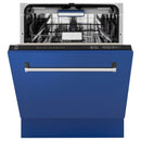 ZLINE 24" Dishwasher in Blue Matte panel, Stainless Tub, DWV-BM-24
