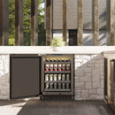 ZLINE 24 in. Touchstone Beverage Fridge, Solid Stainless Door, Champagne Bronze Handle RBSOZ-ST-24-CB