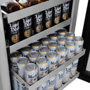 ZLINE 24 in. Touchstone Beverage Fridge, Solid Stainless Door, Polished Gold Handle RBSOZ-ST-24-G