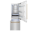 ZLINE 30" Autograph 16.1 cu. ft. 2-Door Bottom Freezer Fridge Water/Ice Dispenser Stainless Steel Champagne Bronze Accents RBIVZ-304-30-CB