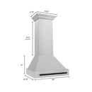ZLINE 30" Autograph DuraSnow Stainless Steel Hood 8654SNZ-30-MB