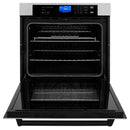 ZLINE 30" Autograph Edition Single Wall Oven with Self Clean and True Convection Stainless Steel AWSSZ-30-MB