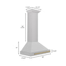 ZLINE 30" Autograph Stainless Wall Range Hood KB4SNZ-30-CB