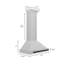 ZLINE 30" Autograph Stainless Wall Range Hood KB4SNZ-30-MB
