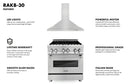 ZLINE 30" Bundle Range RA30 &  Wall Range Hood KB-30, 2KP-RARH30