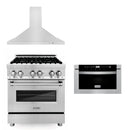 ZLINE 30" Bundled Stainless Dual Range, Range Hood, Microwave, 3KP-RARH30-MW