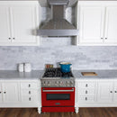 ZLINE 30" Professional Dual Fuel Range, Red Matte Door, RA-RM-30