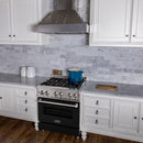ZLINE 30" Professional Dual Fuel Range with Black Matte Door, RA-BLM-30