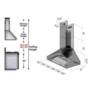 ZLINE 30" Professional Wall Range Hood, Stainless Steel, 597CRN-30