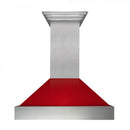 ZLINE 30" Snow Finish Wall Range Hood, Red Gloss Shell, 8654RG-30