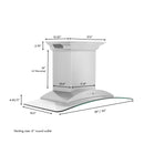 ZLINE 30" Wall Range Hood, Stainless, Bluetooth Speakers, KNCRN-BT-30