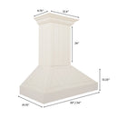 ZLINE 30" Wooden Wall Mount Range Hood in Cottage White, KPTT-30