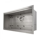 ZLINE 33" Undermount Single Bowl Ledge Sink, Stainless with Accessories, SLS-33
