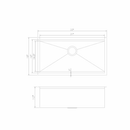 ZLINE 33" Undermount Single Bowl Ledge Sink, Stainless with Accessories, SLS-33