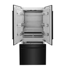 ZLINE 36" 19.6 cu. ft. 3-Door French Door Freezer Refrigerator with Internal Water and Ice Dispenser in Black Stainless Steel - RBIV-BS-36