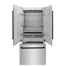 ZLINE 36" Autograph 19.6 cu. ft. 2-Door Bottom Freezer Fridge Water/Ice Dispenser Stainless Steel Matte Black Accents RBIVZ-304-36-MB