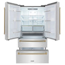 ZLINE 36" Autograph 22.5 cu. ft French Door Refrigerator with Ice Maker in Fingerprint Resistant Stainless Steel RFMZ-36-CB