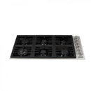 ZLINE 36" Gas Cooktop with 6 Gas Burners and Black Porcelain Top RC36-PBT