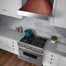 ZLINE 36" Snow Finish Wall Range Hood, Hammered Copper Shell, 8654HH-36
