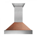 ZLINE 36" Snow Finish Wall Range Hood, Hammered Copper Shell, 8654HH-36
