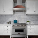 ZLINE 36" Snow Finish Wall Range Hood, Hammered Copper Shell, 8654HH-36