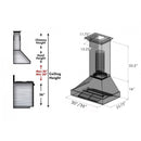 ZLINE 36" Snow Finish Wall Range Hood, Oil Rubbed Shell, 8654ORB-36