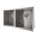 ZLINE 36" Undermount Double Bowl Sink in Stainless Steel, SR50D-36